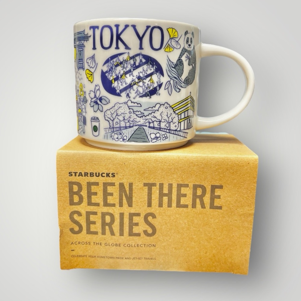 Starbucks Coffee TOKYO Been There Series 14oz Blue Mug Japan Coffee New - Picture 3 of 14
